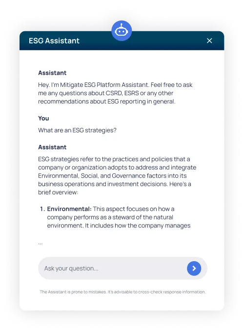 The AI Assistant answering a question about a disclosure requirement